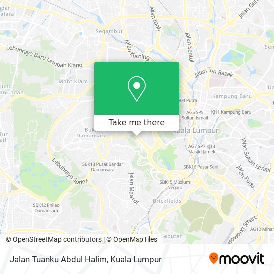 Peta Jalan Tuanku Abdul Halim