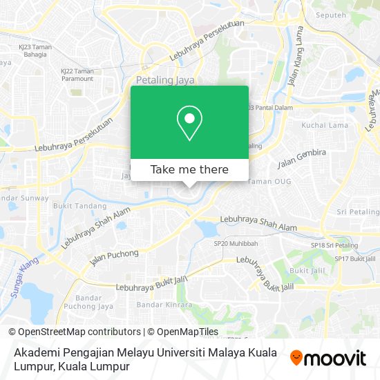 Akademi Pengajian Melayu Universiti Malaya Kuala Lumpur map