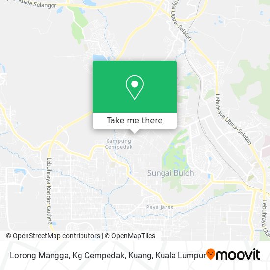 Peta Lorong Mangga, Kg Cempedak, Kuang