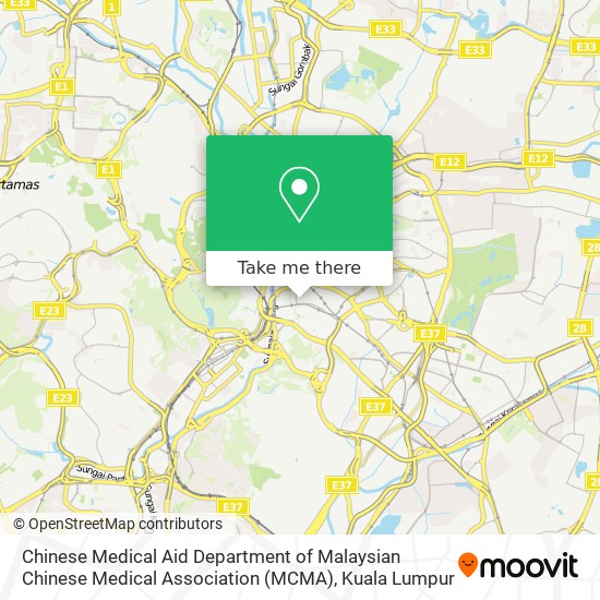 Chinese Medical Aid Department of Malaysian Chinese Medical Association (MCMA) map