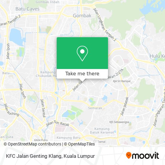 KFC Jalan Genting Klang map