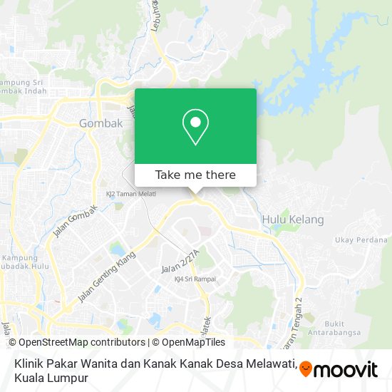 Klinik Pakar Wanita dan Kanak Kanak Desa Melawati map