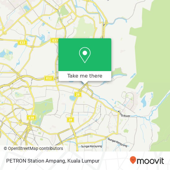PETRON Station Ampang map