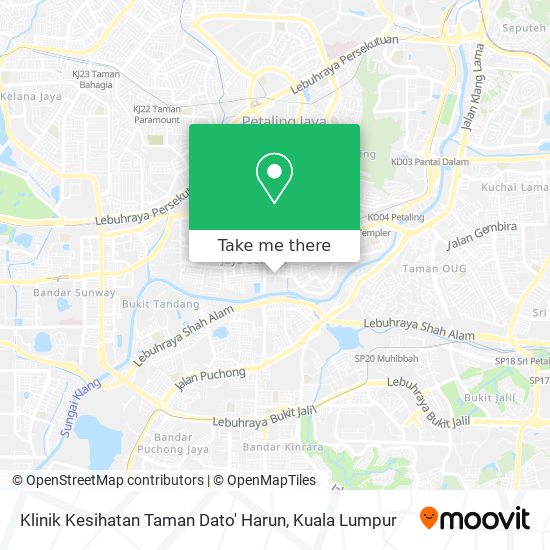 Klinik Kesihatan Taman Dato' Harun map