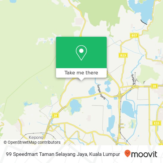 99 Speedmart Taman Selayang Jaya map