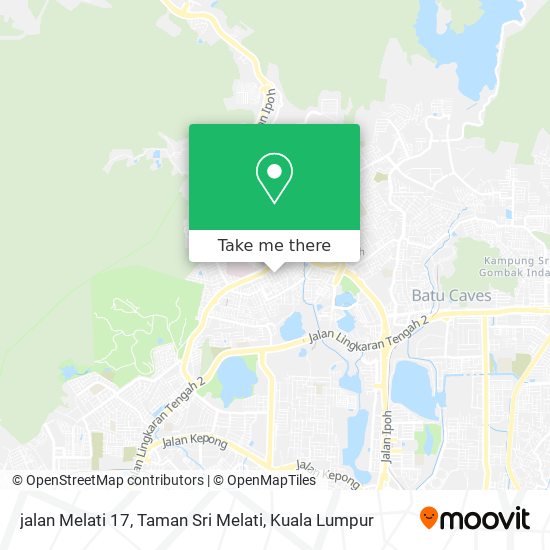 Peta jalan Melati 17, Taman Sri Melati