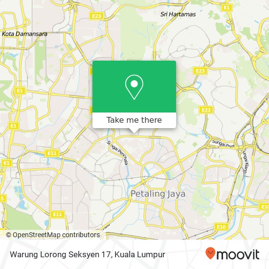 Warung Lorong Seksyen 17 map