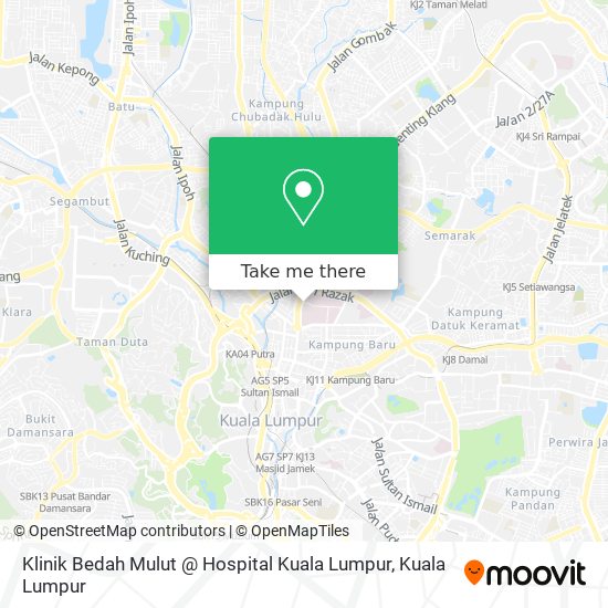 Klinik Bedah Mulut @ Hospital Kuala Lumpur map
