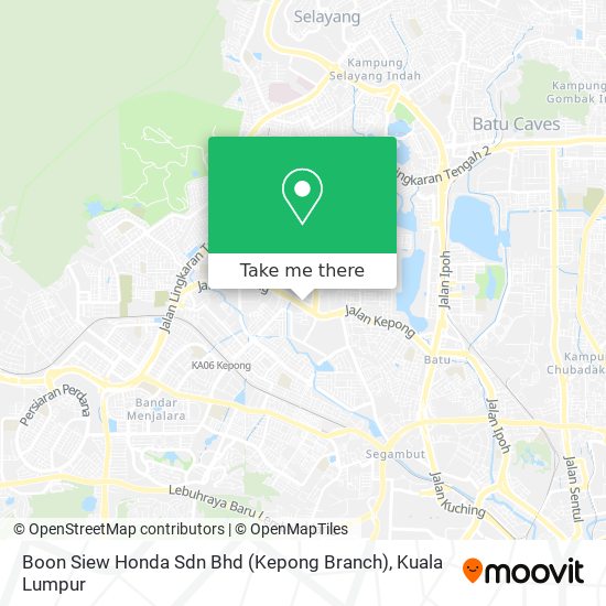 Boon Siew Honda Sdn Bhd (Kepong Branch) map