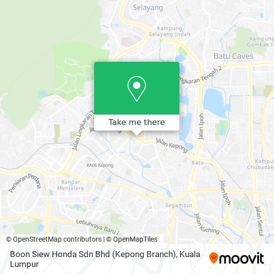 如何坐公交或单轨火车去Kuala Lumpur的Boon Siew Honda Sdn Bhd 