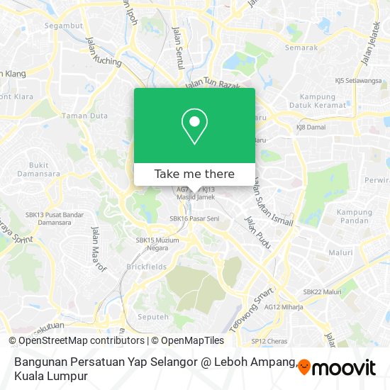 Bangunan Persatuan Yap Selangor @ Leboh Ampang map