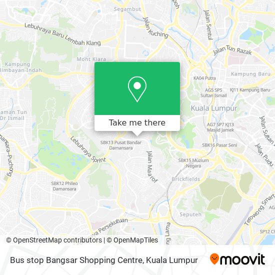 Bus stop Bangsar Shopping Centre map