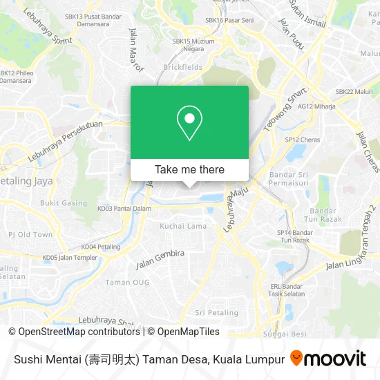 Sushi Mentai (壽司明太) Taman Desa map