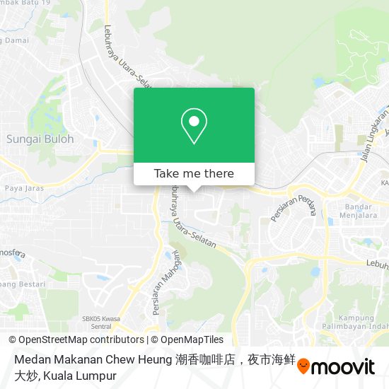 Medan Makanan Chew Heung 潮香咖啡店，夜市海鲜大炒 map