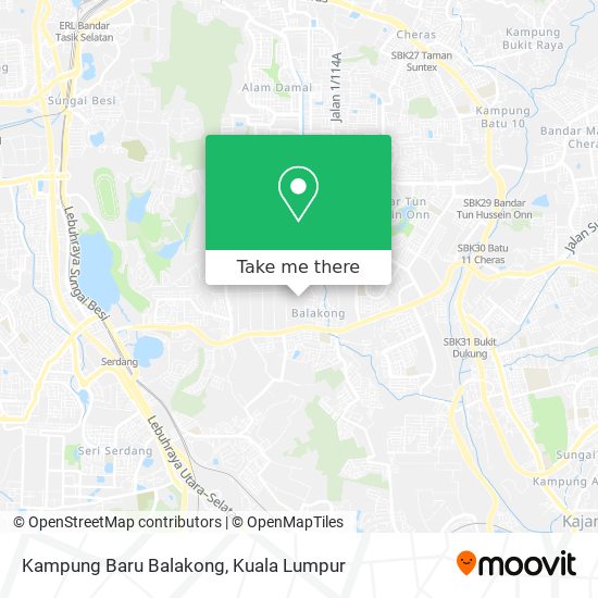 Kampung Baru Balakong map