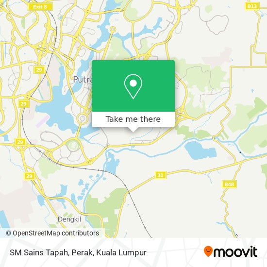SM Sains Tapah, Perak map