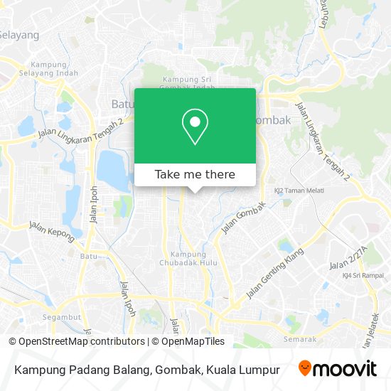 Kampung Padang Balang, Gombak map