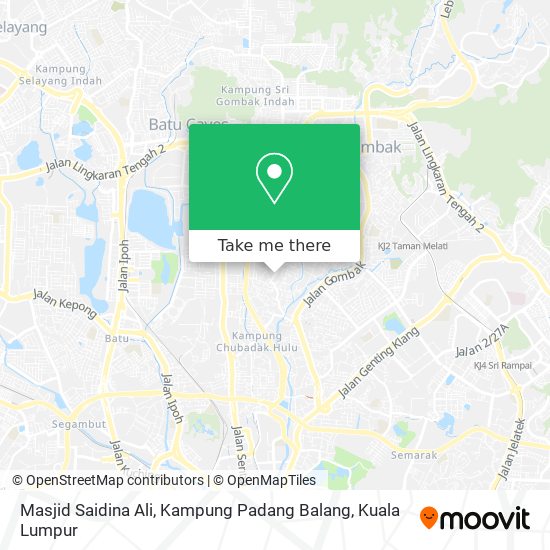 Masjid Saidina Ali, Kampung Padang Balang map