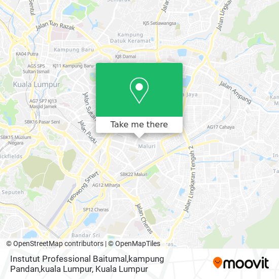 Instutut Professional Baitumal,kampung Pandan,kuala Lumpur map