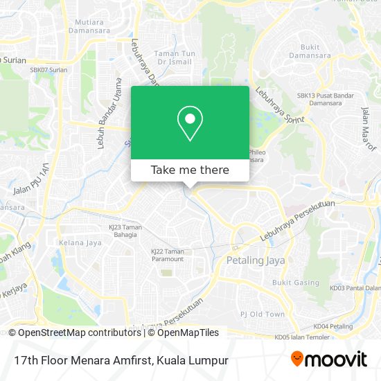 17th Floor Menara Amfirst map