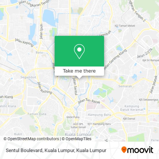 Peta Sentul Boulevard, Kuala Lumpur
