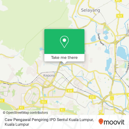 Peta Caw Pengawal Pengiring IPD Sentul Kuala Lumpur