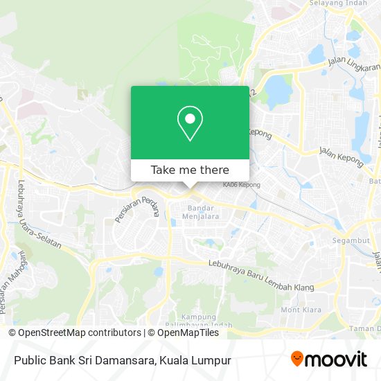 Peta Public Bank Sri Damansara