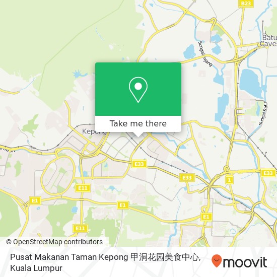 Peta Pusat Makanan Taman Kepong 甲洞花园美食中心