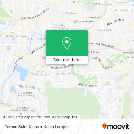 Taman Bukit Kinrara map