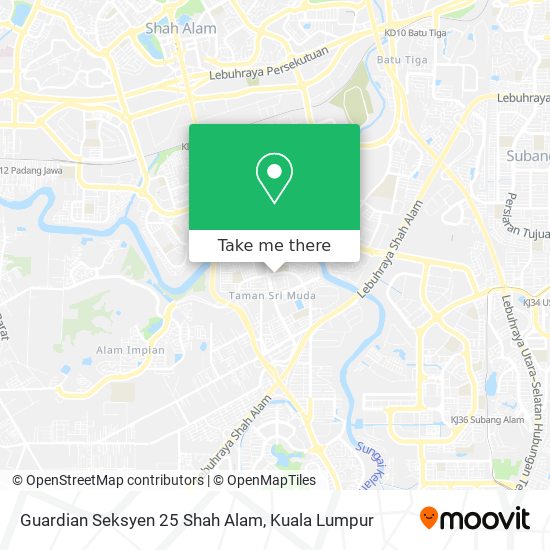 Guardian Seksyen 25 Shah Alam map