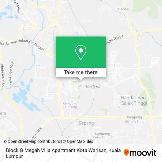 Peta Block G Megah Villa Apartment Kota Warisan
