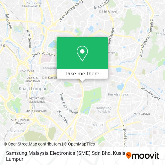 Peta Samsung Malaysia Electronics (SME) Sdn Bhd