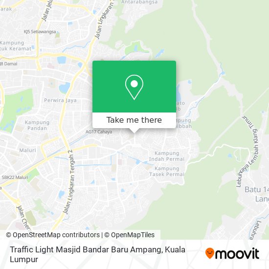 Traffic Light Masjid Bandar Baru Ampang map