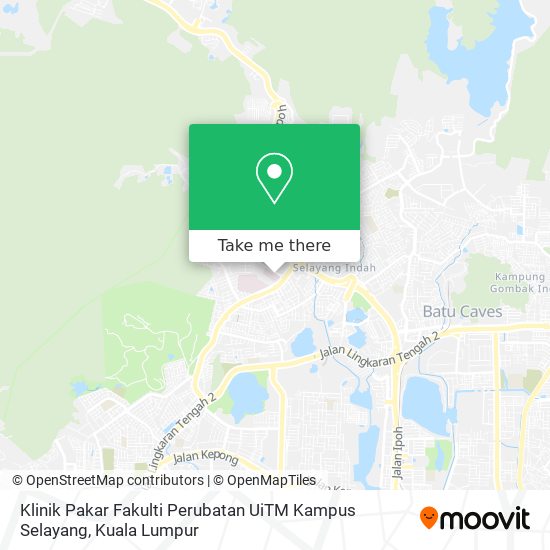 Peta Klinik Pakar Fakulti Perubatan UiTM Kampus Selayang