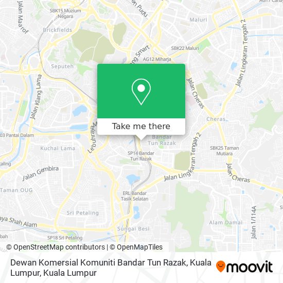 Peta Dewan Komersial Komuniti Bandar Tun Razak, Kuala Lumpur