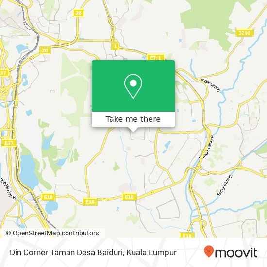 Din Corner Taman Desa Baiduri map