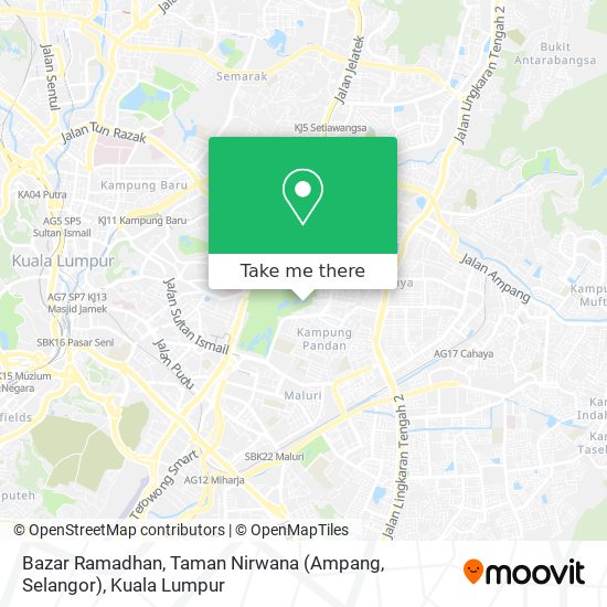 Peta Bazar Ramadhan, Taman Nirwana (Ampang, Selangor)