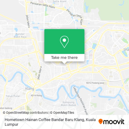 Peta Hometown Hainan Coffee Bandar Baru Klang