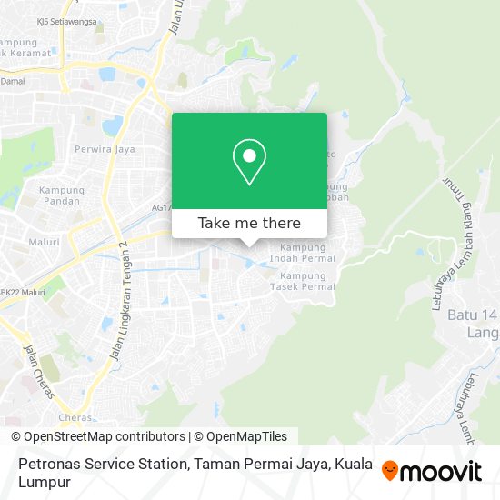 Peta Petronas Service Station, Taman Permai Jaya