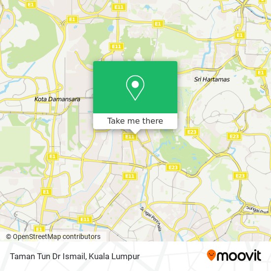 Taman Tun Dr Ismail map