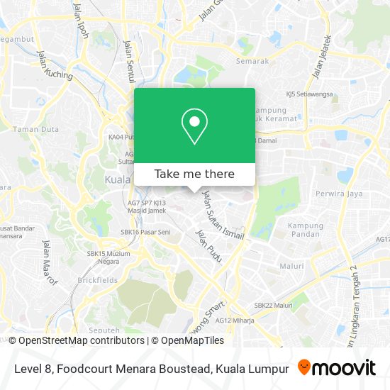 Peta Level 8, Foodcourt Menara Boustead