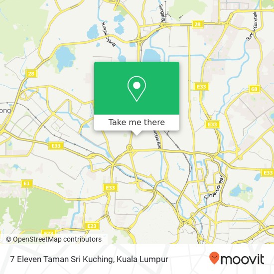 Peta 7 Eleven Taman Sri Kuching