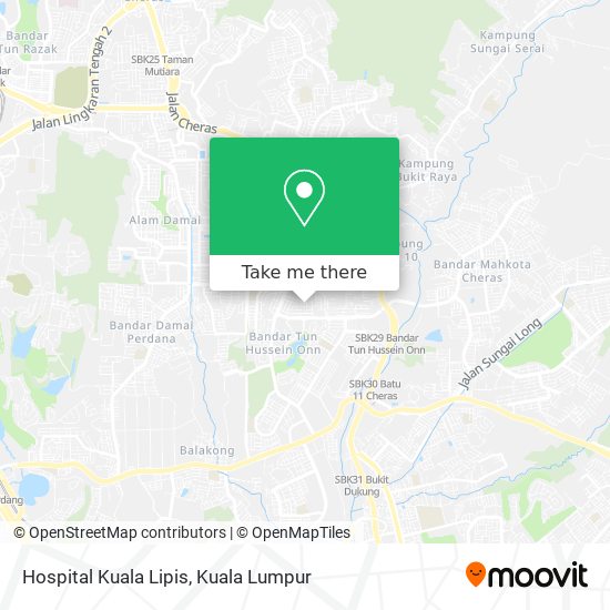 Hospital Kuala Lipis map