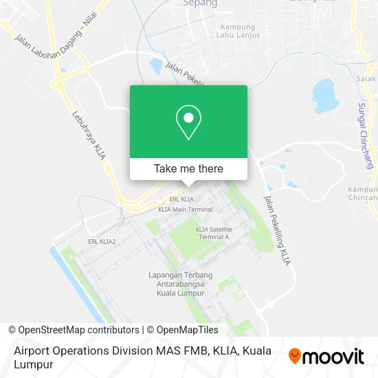 Airport Operations Division MAS FMB, KLIA map