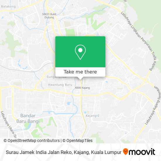 Peta Surau Jamek India Jalan Reko, Kajang