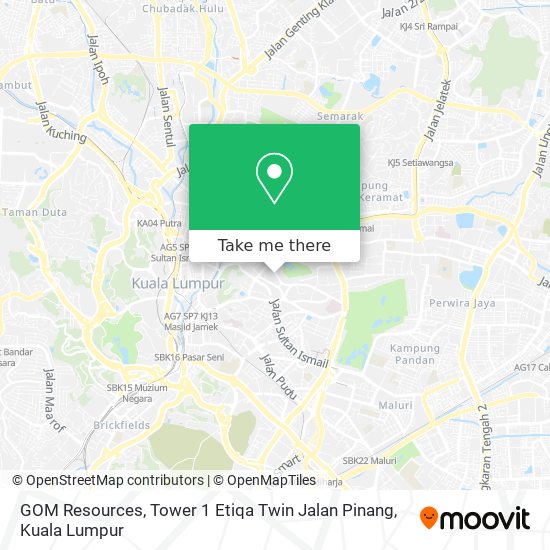 GOM Resources, Tower 1 Etiqa Twin Jalan Pinang map