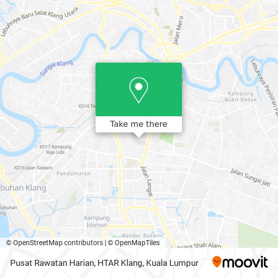 Peta Pusat Rawatan Harian, HTAR Klang