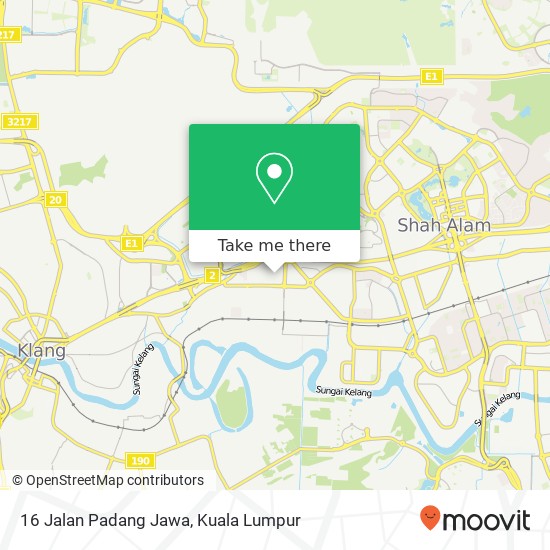 Peta 16 Jalan Padang Jawa