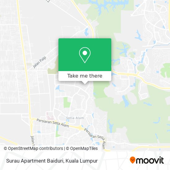 Surau Apartment  Baiduri map