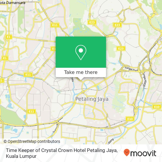 Time Keeper of Crystal Crown Hotel Petaling Jaya map